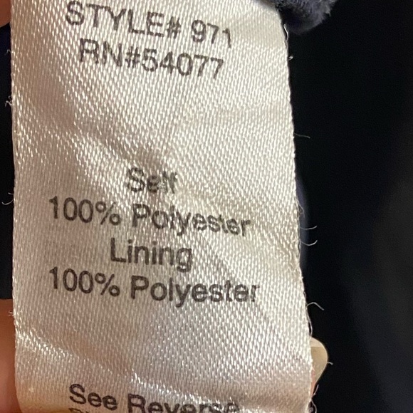 Cabi Black Blouse Poppy Floral Popover Navy Medium‎ - Picture 9 of 9